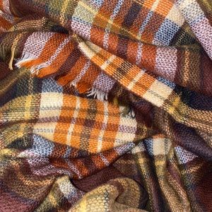Large Plaid Blanket Scarf